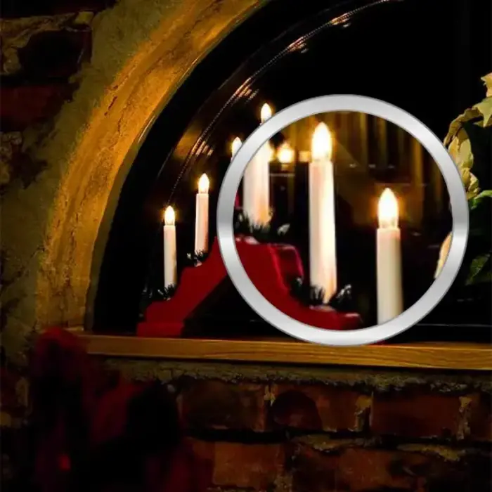 7 Lights Red Candlestick Arch