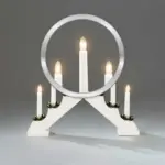 White Wooden Candlestick Arch