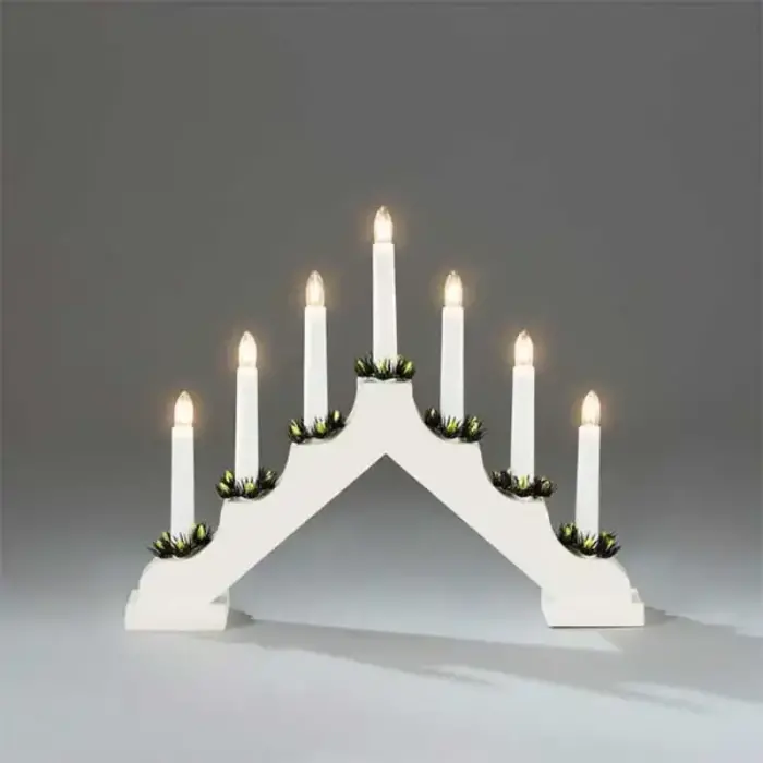 White Wooden Candlestick Arch