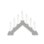 Battery Operated Candlestick Grey