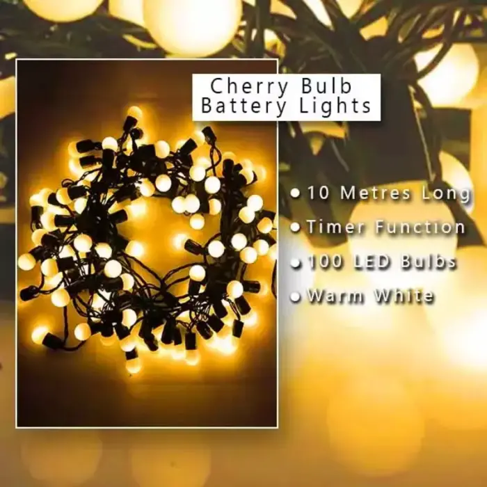 Cherry Bulb LED Battery Lights