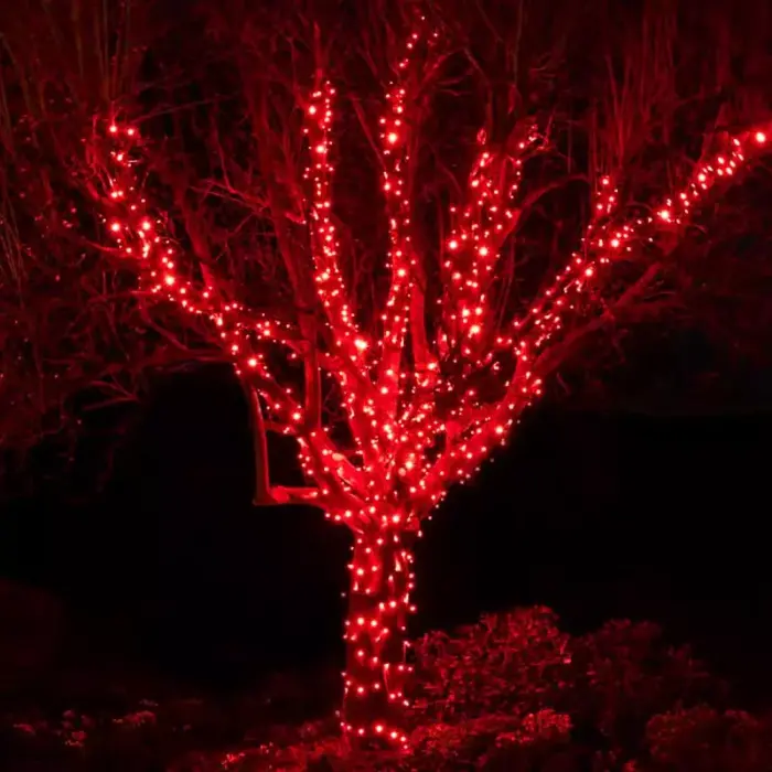 Connectable Red Outdoor Tree Lights