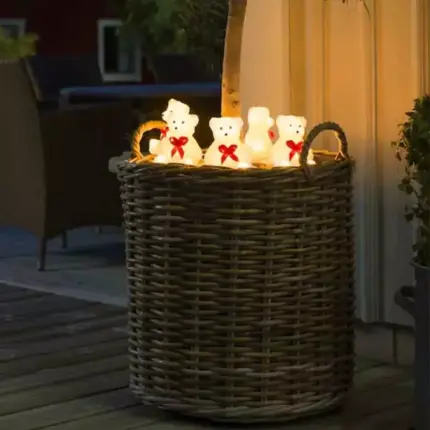 LED Acrylic Bears Set Christmas Decor