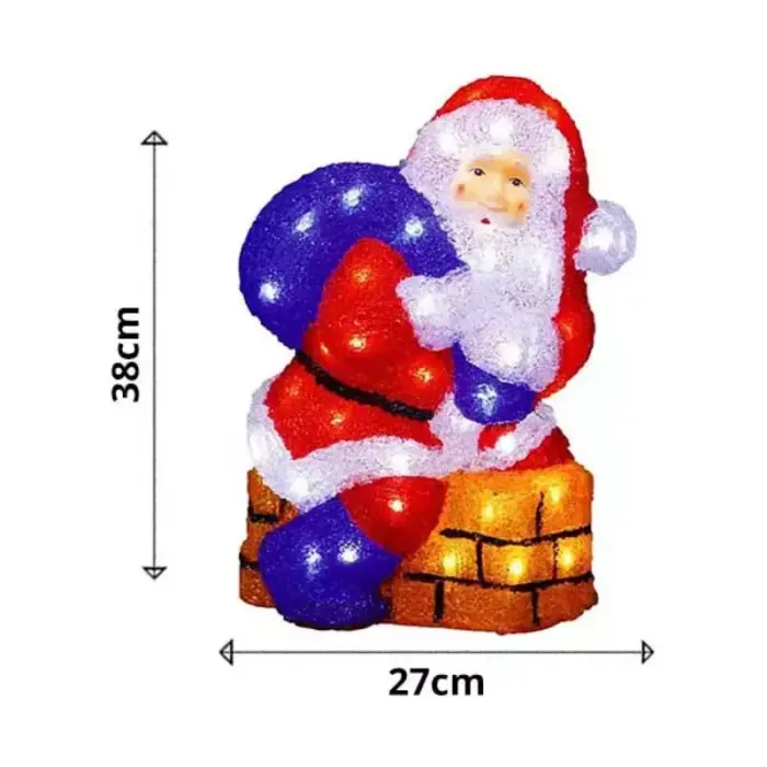 Measurements Acrylic Santa