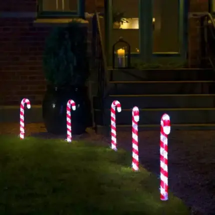 LED Candy Cane Sticks Outdoor Christmas Decoration