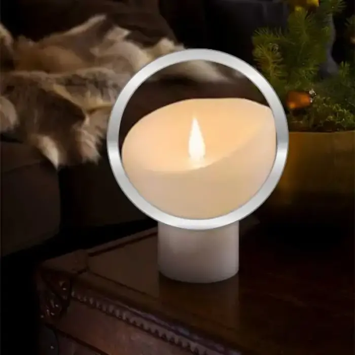 LED Wax Christmas Candle 18cm