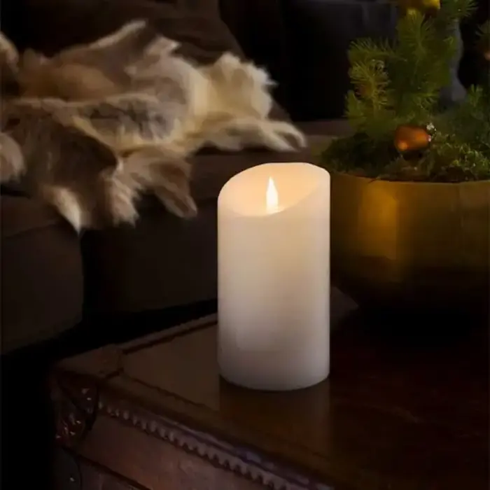 LED Wax Christmas Candle 18cm