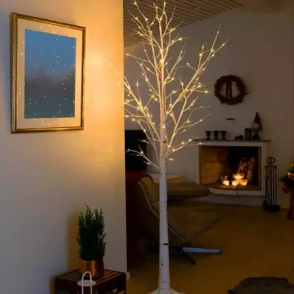 LED White Birch Artificial Christmas Tree