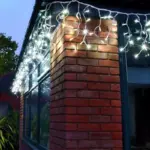 Outdoor LED Icicle Lights Ice White Flash