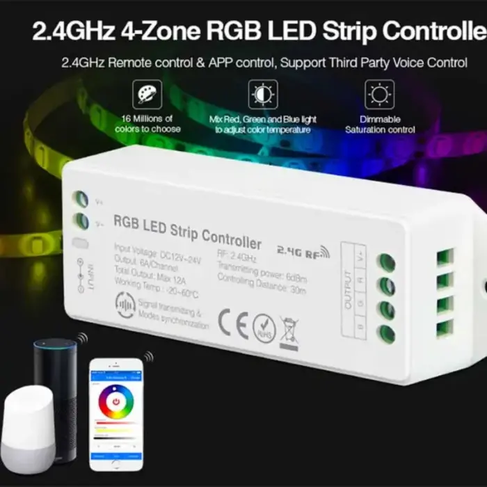 RGB 4 Zone LED Strip Controller