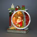Santa Fireplace Christmas Tabletop Decor