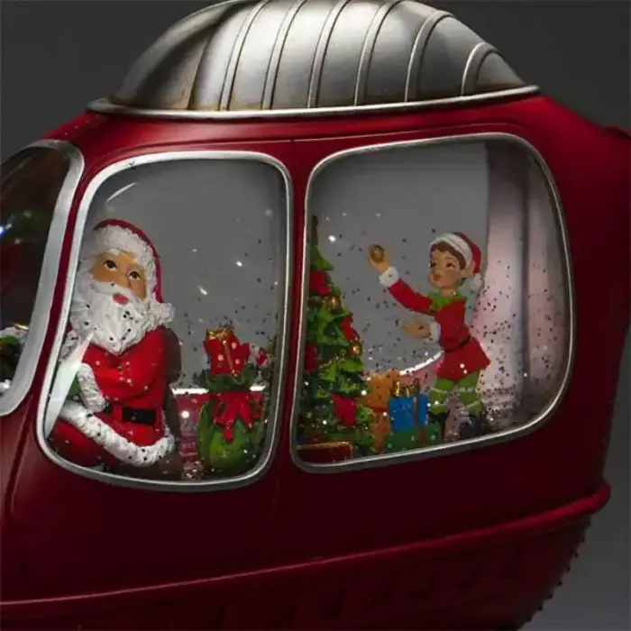 Santa Helicopter Christmas Decoration
