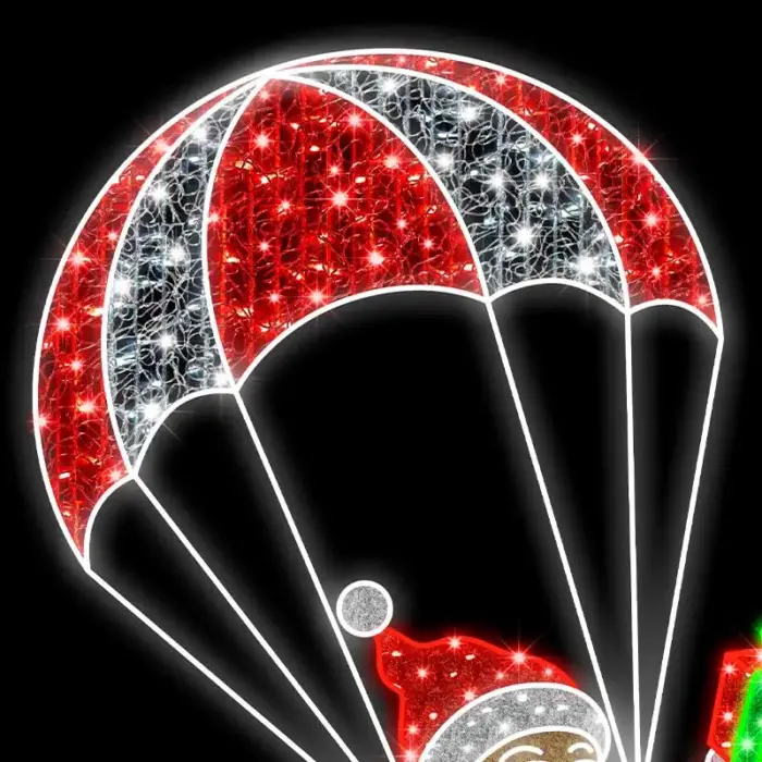 Santa on Parachute Christmas Decoration