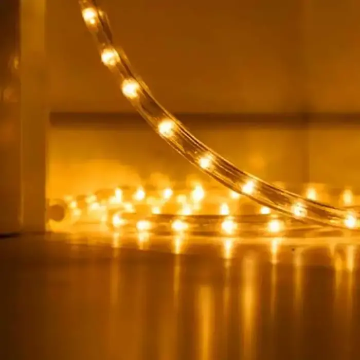 warm white LED rope light in 50 metre roll