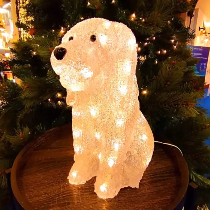 Acrylic Dog For Outdoor Christmas Decoration