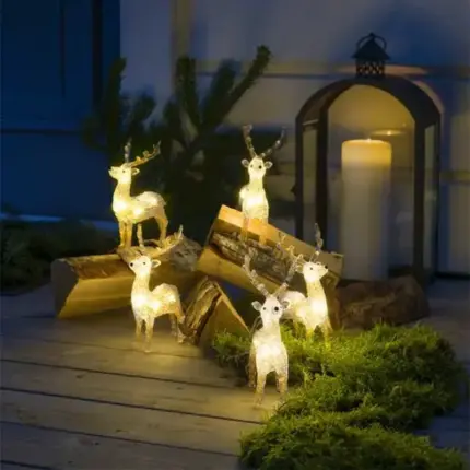 LED Reindeer Set For Outdoor Christmas Decoration