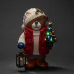 Large LED teddy bear with timer function for Christmas decoration