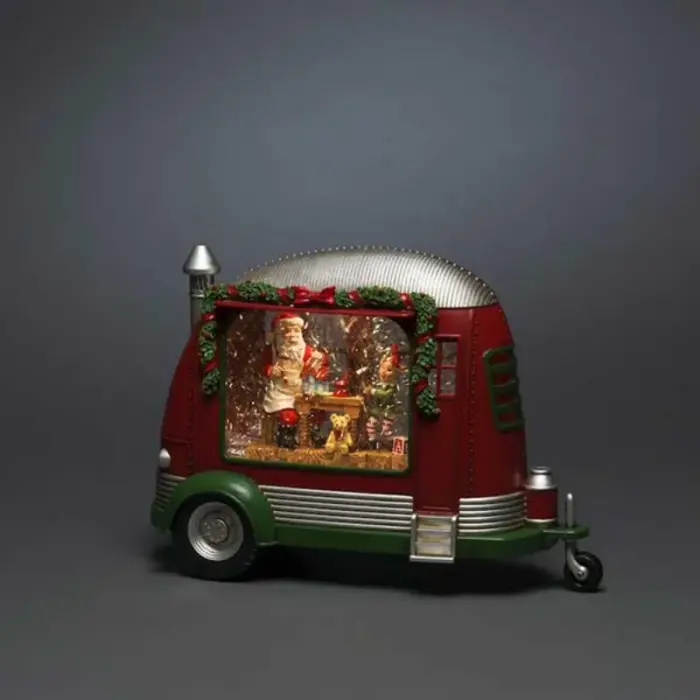 Red Caravan With Santa Tabletop Décor