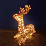 Medium LED Sitting Reindeer Outdoor Christmas Decoration