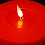 Red Battery Operated Christmas Wax Candle