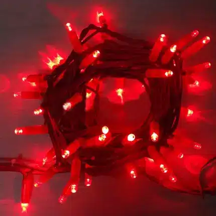 Connectable Red Outdoor Tree Lights White Cable