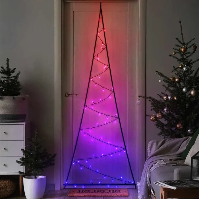 2D Twinkly Multicolour + White LED Christmas Light Tree