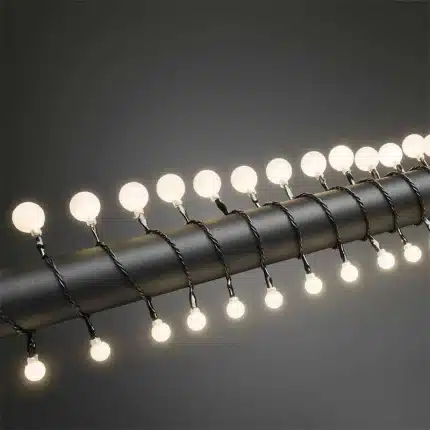 80 LED Warm White Cherry Bulb String Light Set