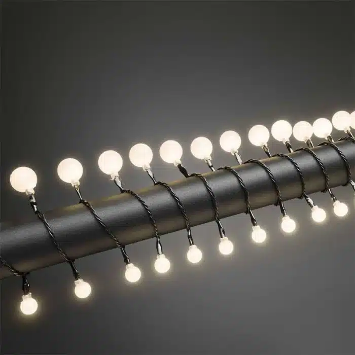 80 LED Warm White Cherry Bulb String Light Set