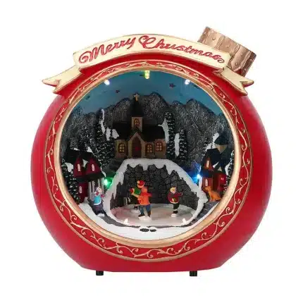 Animated Musical Christmas Ball With Children Tabletop Décor