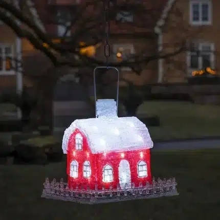 LED Bird Feed House With Timer Christmas Decoration