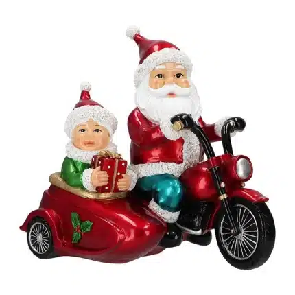 Santa On Motorbike Christmas Tabletop Décor