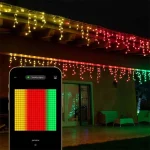 Twinkly 190 LED multicolour icicle Christmas lights for indoor and outdoor use