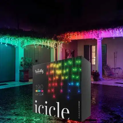 Twinkly 190 LED Multicolour Icicle Christmas Lights