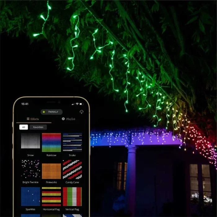 Twinkly 190 LED Multicolour Icicle Christmas Lights