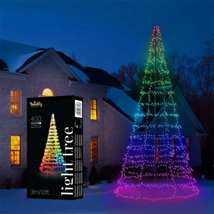 Twinkly Multicolour + White 450 LED 3M Christmas Light Tree