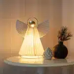 White Brass Paper Angel Christmas Decoration