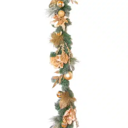 Champagne and Magnolia Christmas Garland