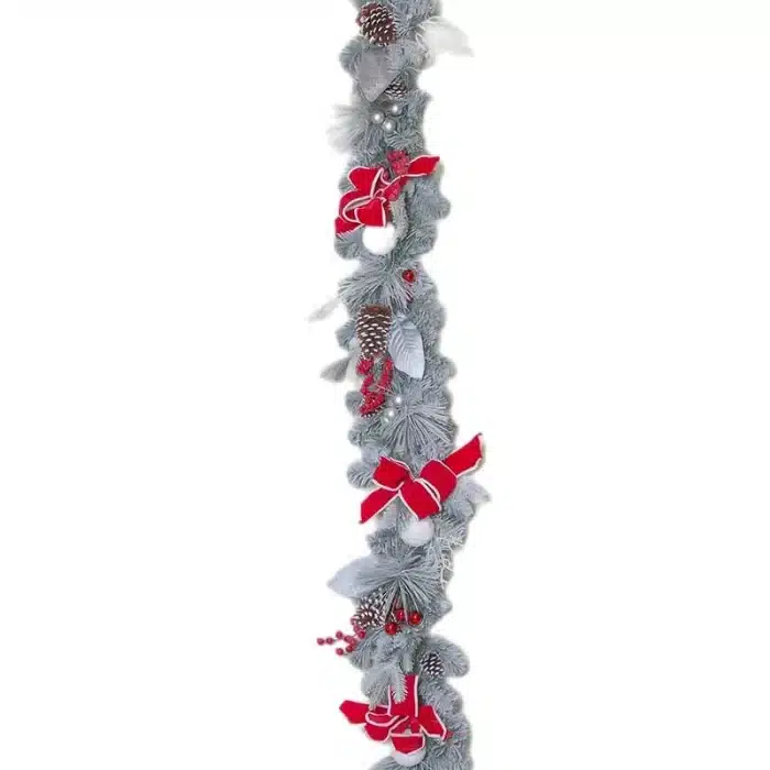 Decorative White Frosted Christmas Garland