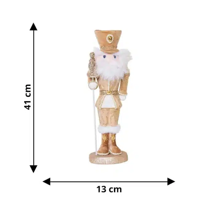 Champagne Nutcracker Soldier Christmas Decoration Figurine