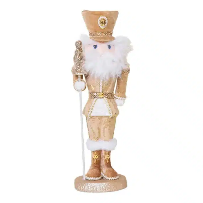 Champagne Nutcracker Soldier Christmas Decoration Figurine