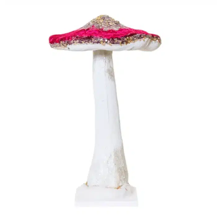 Large Red Mushroom Christmas Tabletop Decoration