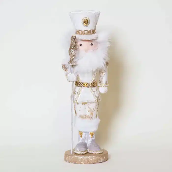 White Nutcracker Soldier Christmas Decoration Figurine