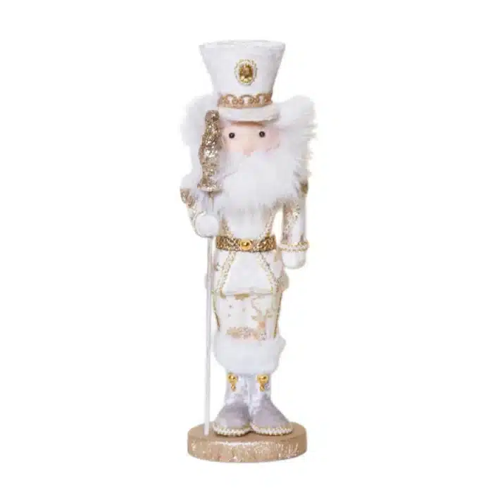 White Nutcracker Soldier Christmas Decoration Figurine