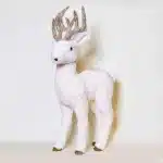 White Standing Deer Christmas Decoration