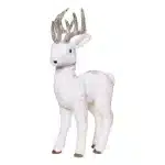 White Standing Deer Christmas Decoration