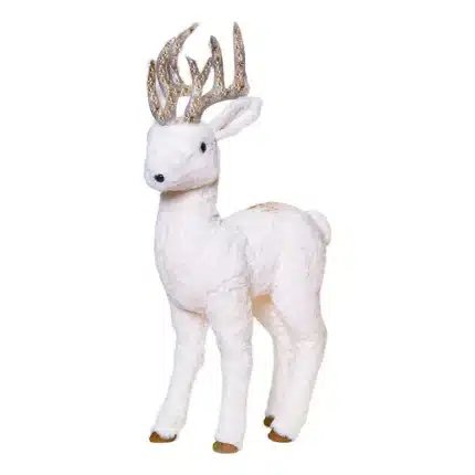 White Standing Deer Christmas Decoration