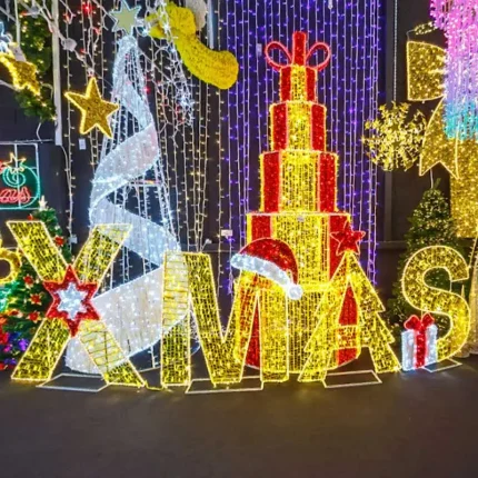 Large LED 2D XMAS Decoration Feature