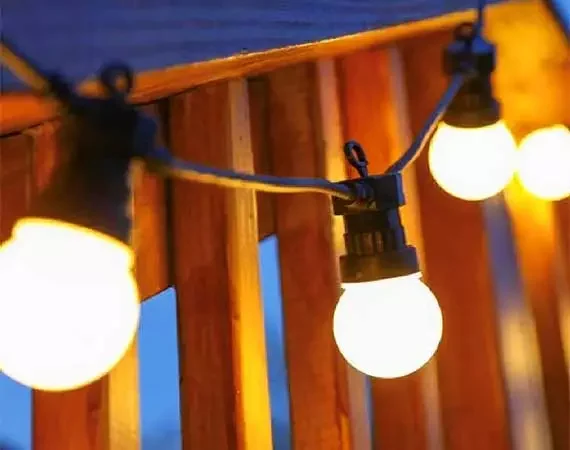 Festoon lights for house or business premises